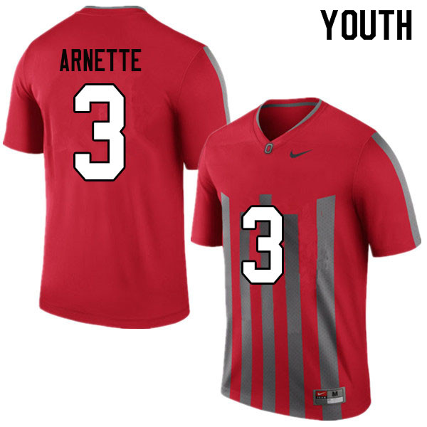 Youth #3 Damon Arnette Ohio State Buckeyes College Football Jerseys Sale-Throwback
